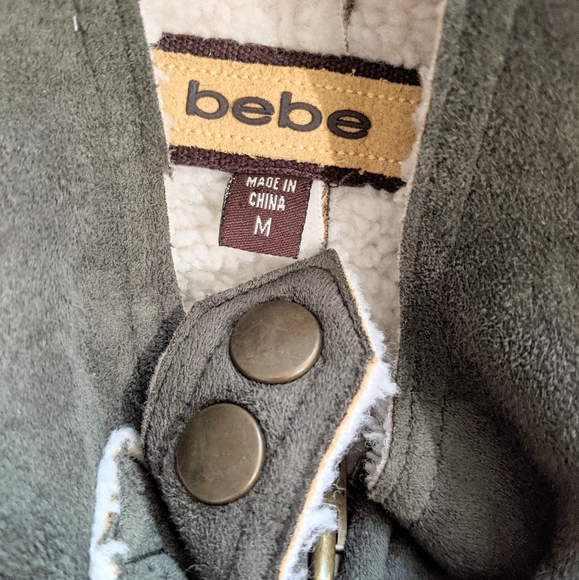 Bebe Faux Suede Zipper Jacket Medium - Picture 9 of 10